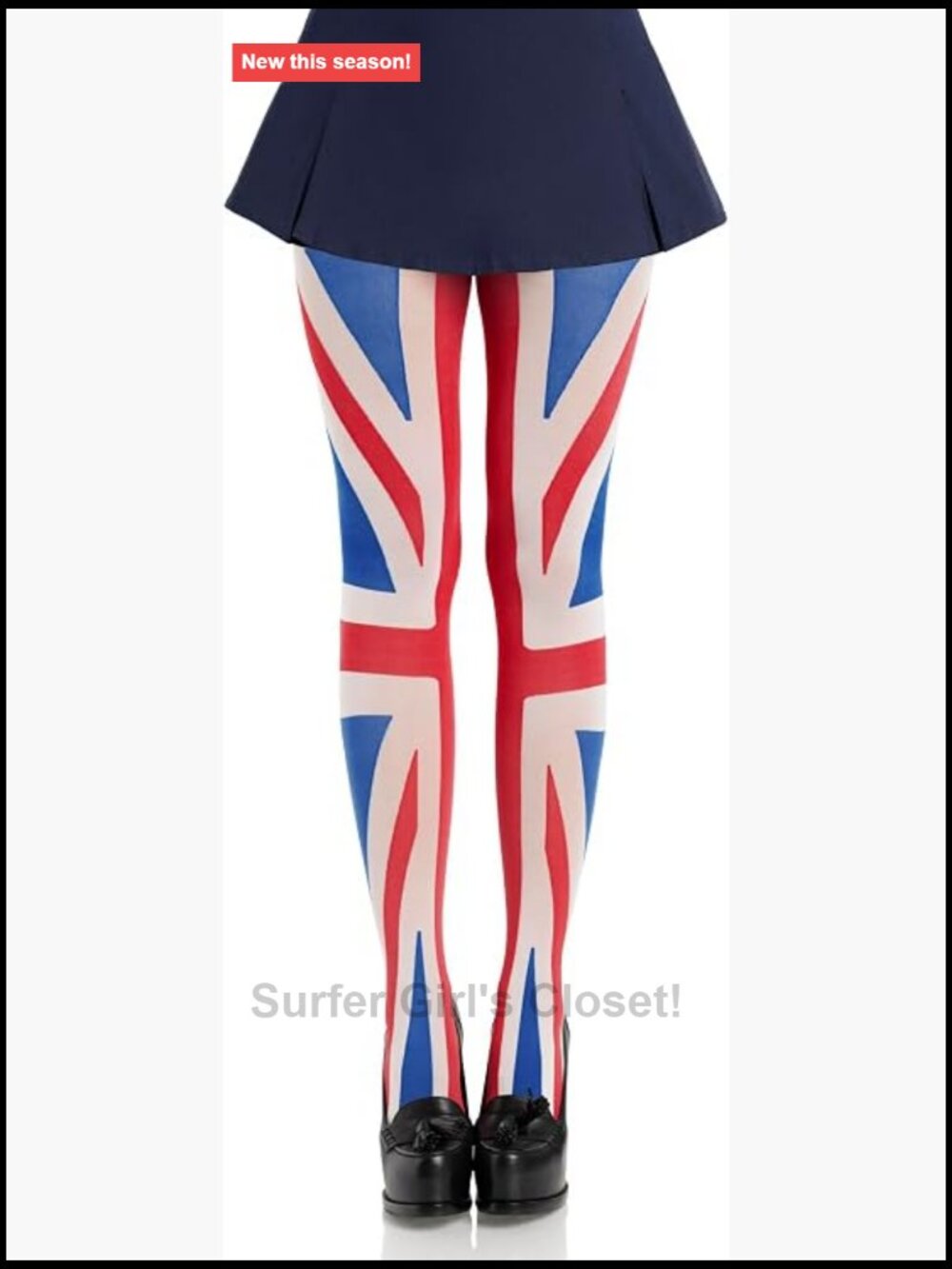 Union Jack Patterned Fashion Tights for Women